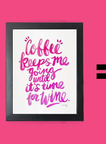 Pink Coffee and Wine